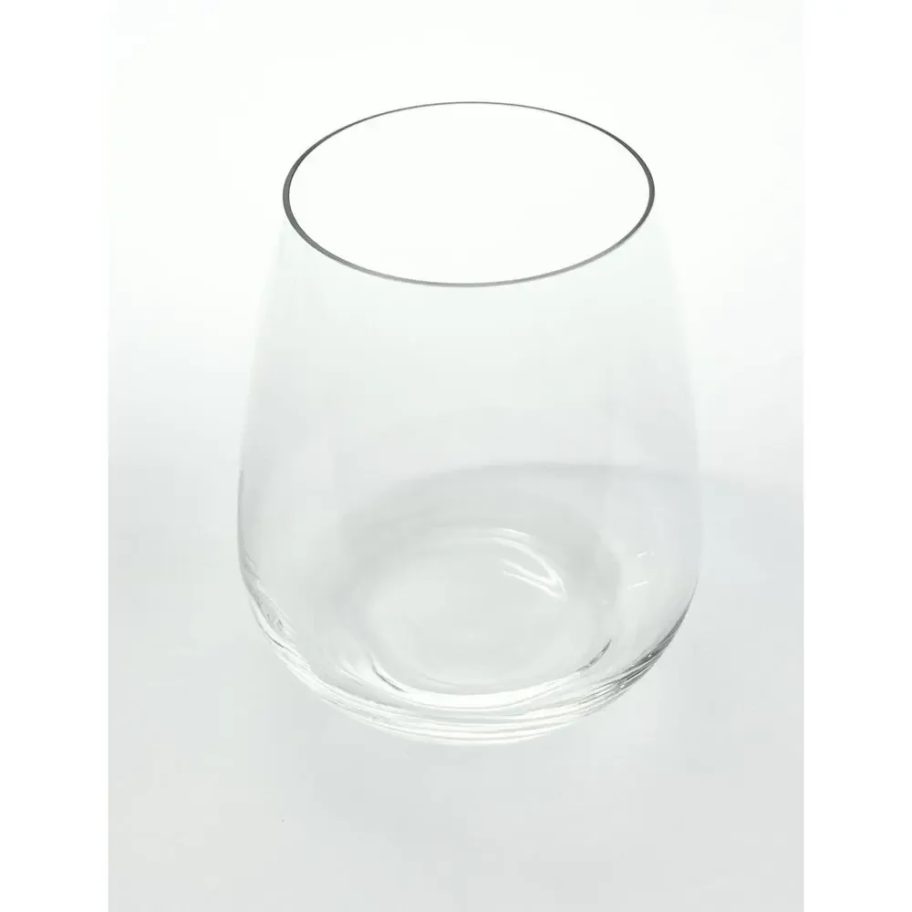 Luigi Bormioli “Crescendo” Set of 5 Stemless Wine Glasses 4 3/4” 23oz Signed